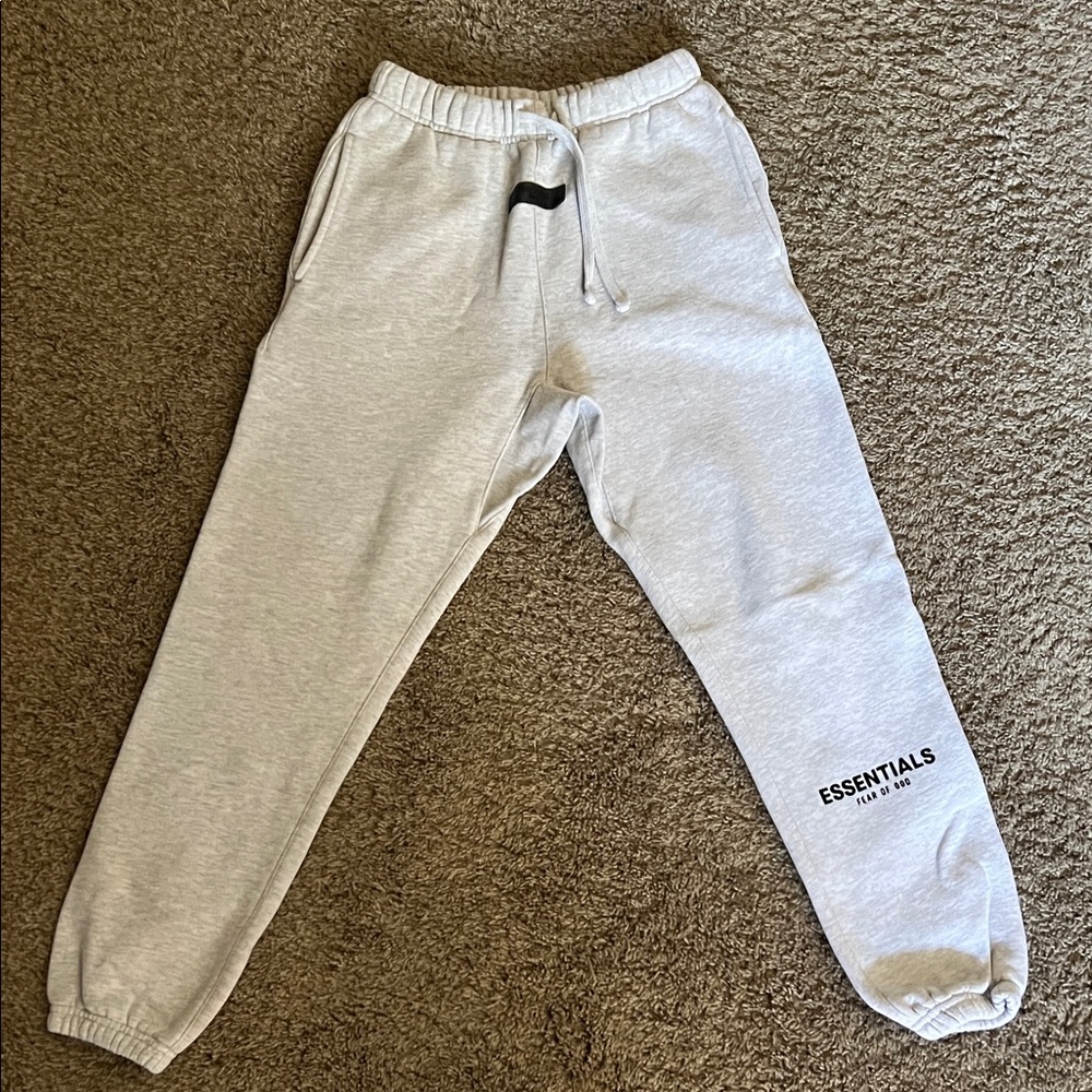 Essentials Kids Light Gray Joggers Size 12